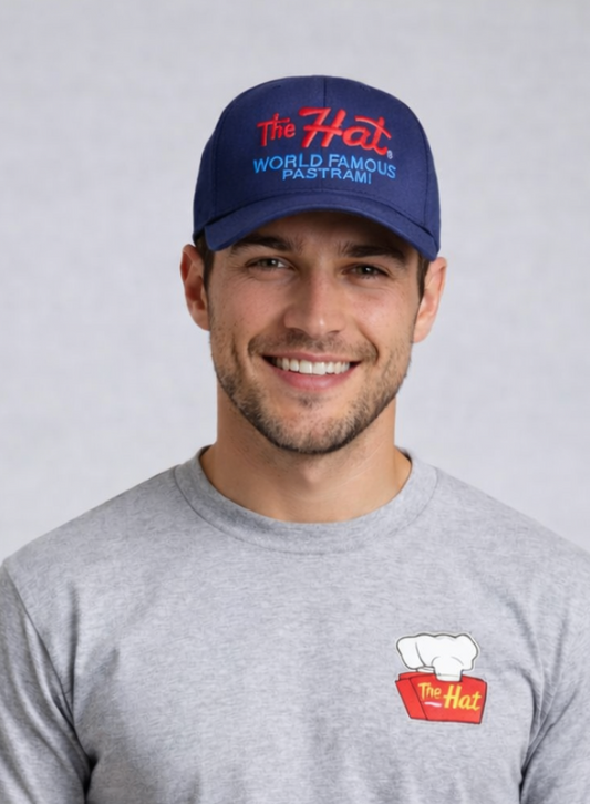 5 Panel Twill Canvas Hat - Blue